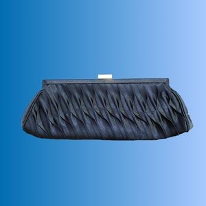 Vintage Midnight Blue Silky Evening Bag